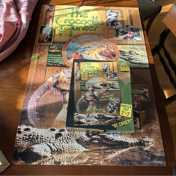The Crocodile Hunter Steve Irwin 300 Piece Poster 2’ x 3’ Puzzle Hasbro 2000 - Picture 2 of 7